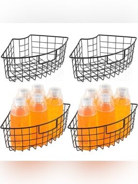 4 Pack Lazy Susan Basket Lazy Susan Organizer Bins